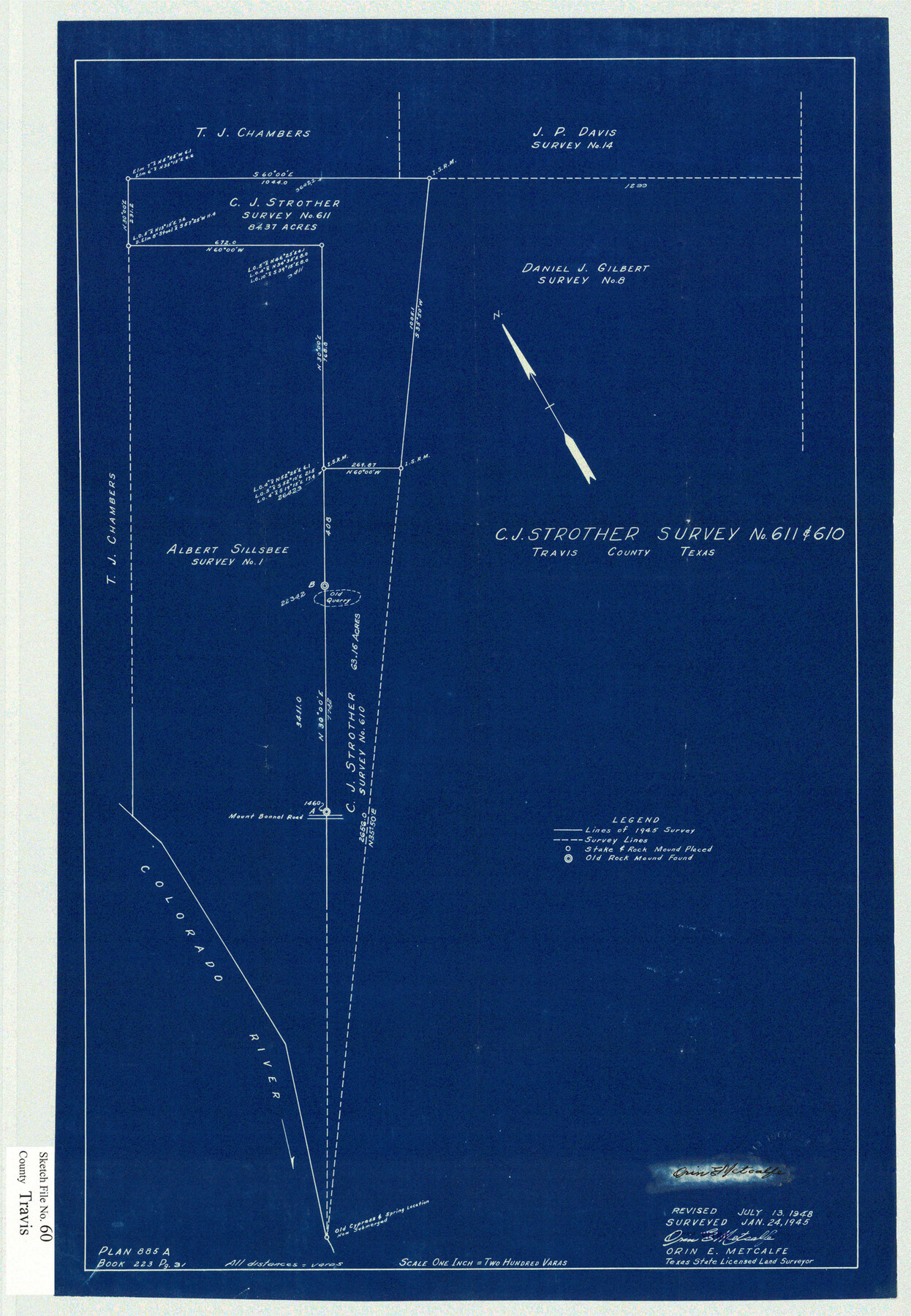 12472, Travis County Sketch File 60, General Map Collection