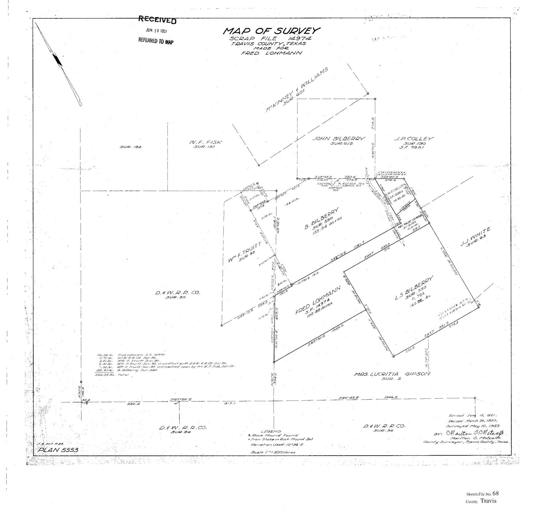 12475, Travis County Sketch File 68, General Map Collection