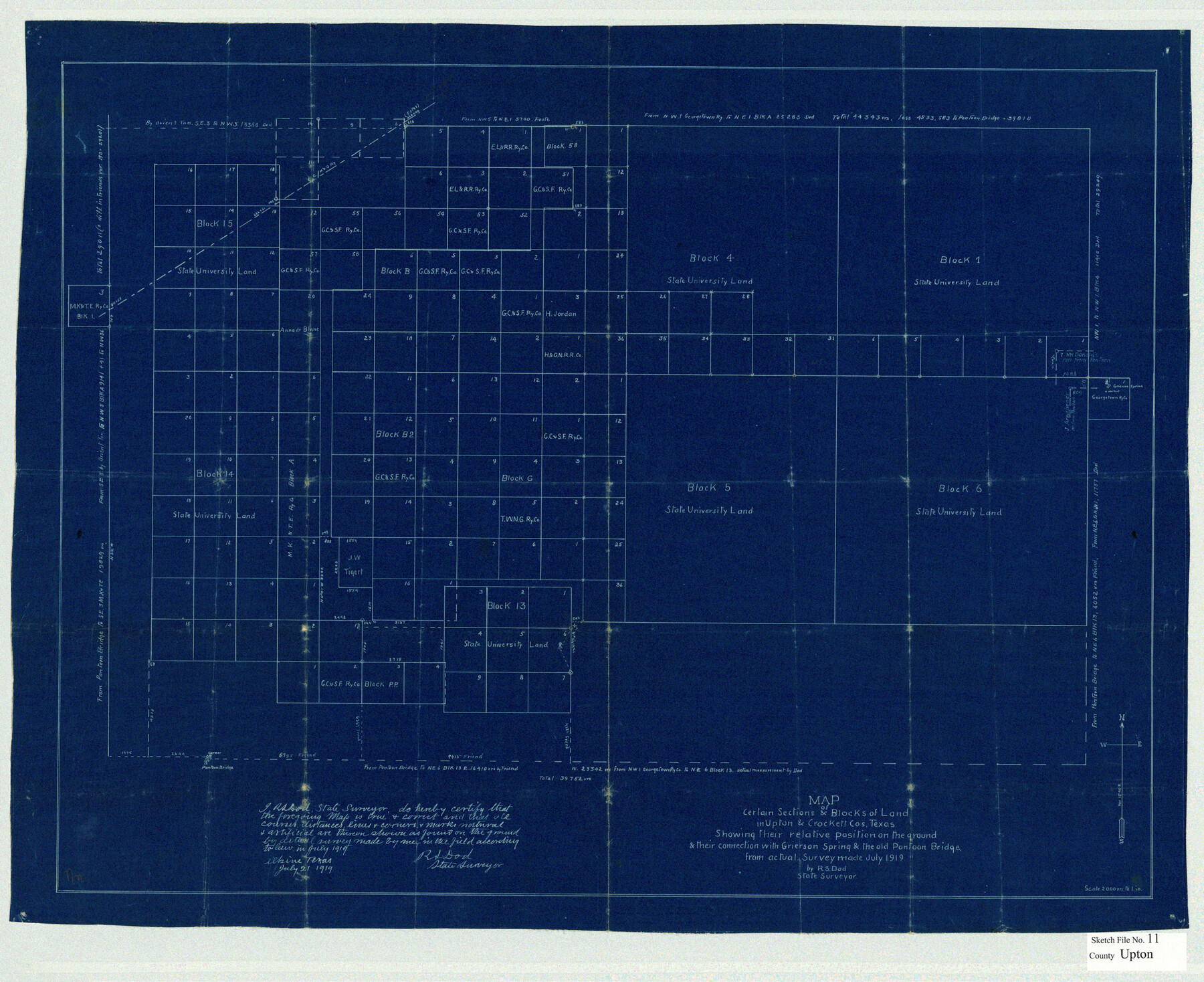 12511, Upton County Sketch File 11, General Map Collection