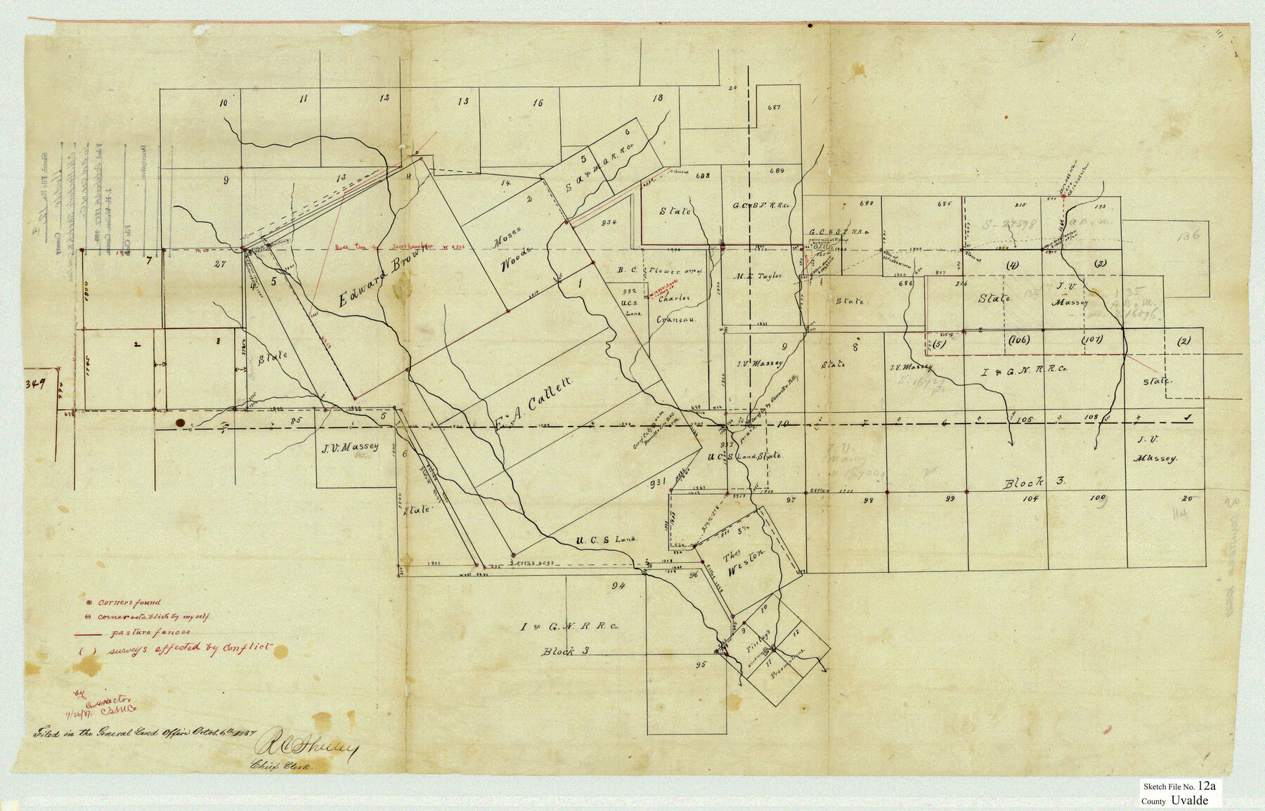 12527, Uvalde County Sketch File 12A, General Map Collection