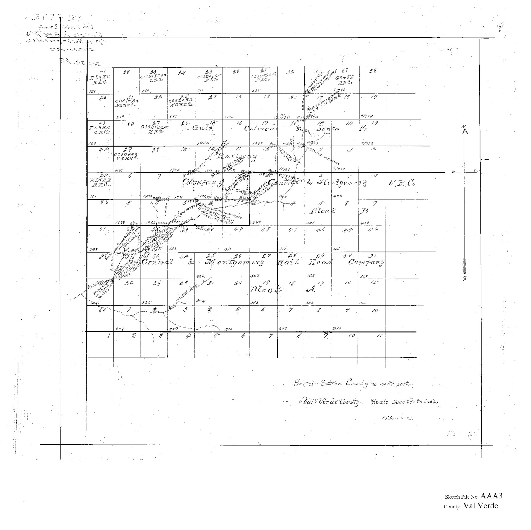 12541, Val Verde County Sketch File AAA3, General Map Collection