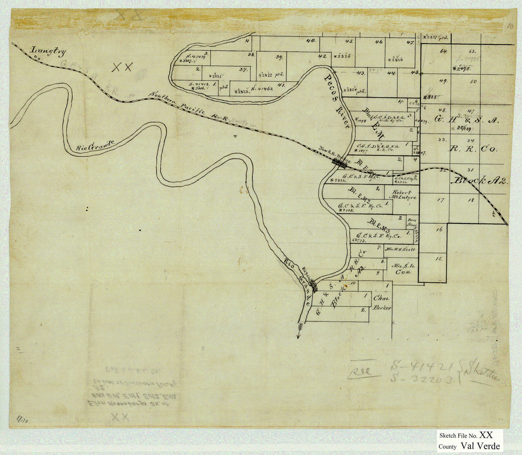 12546, Val Verde County Sketch File XX, General Map Collection