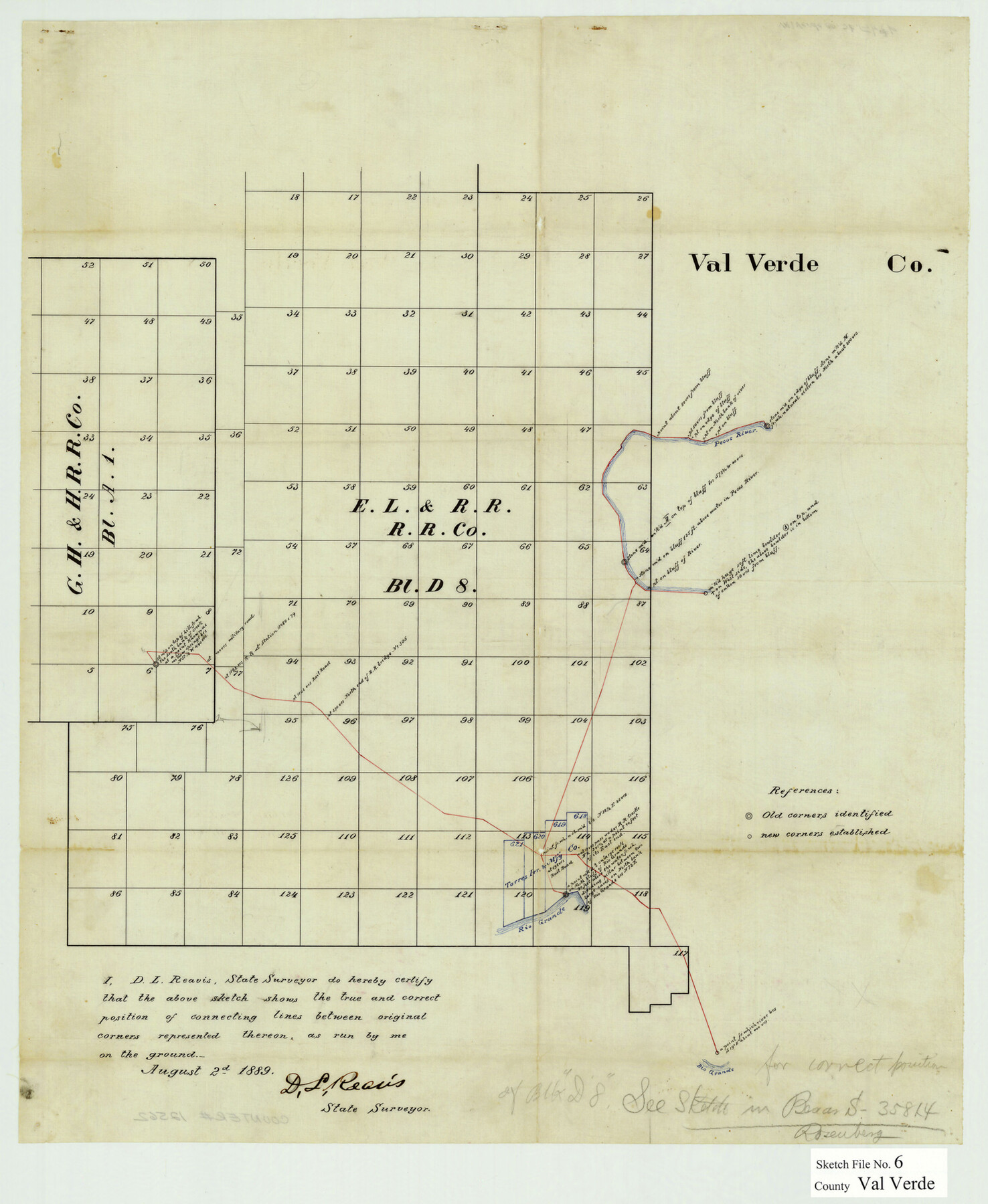 12562, Val Verde County Sketch File 6, General Map Collection