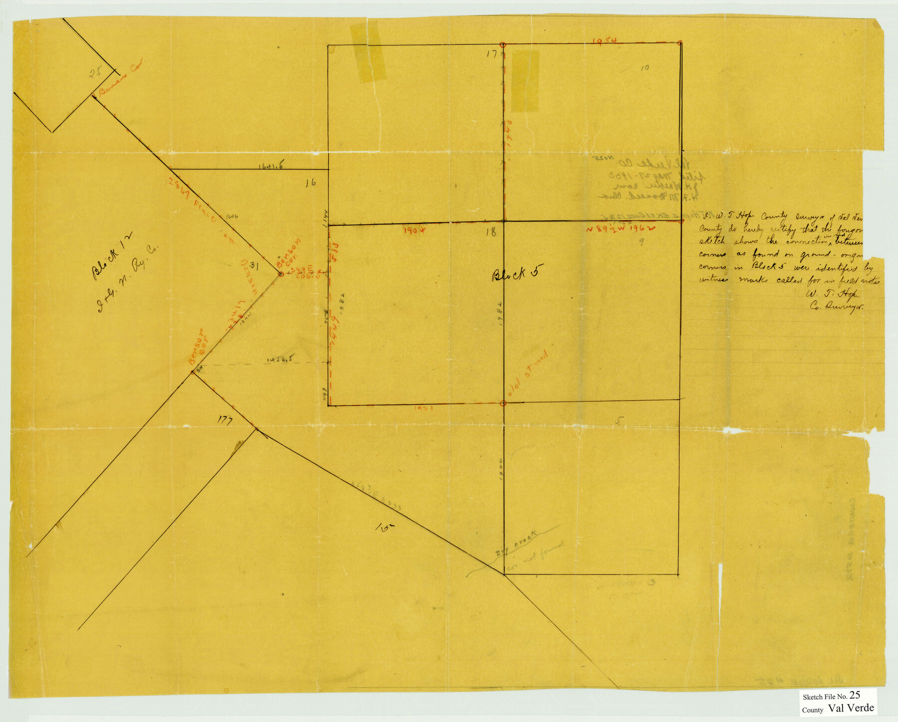 12572, Val Verde County Sketch File 25, General Map Collection