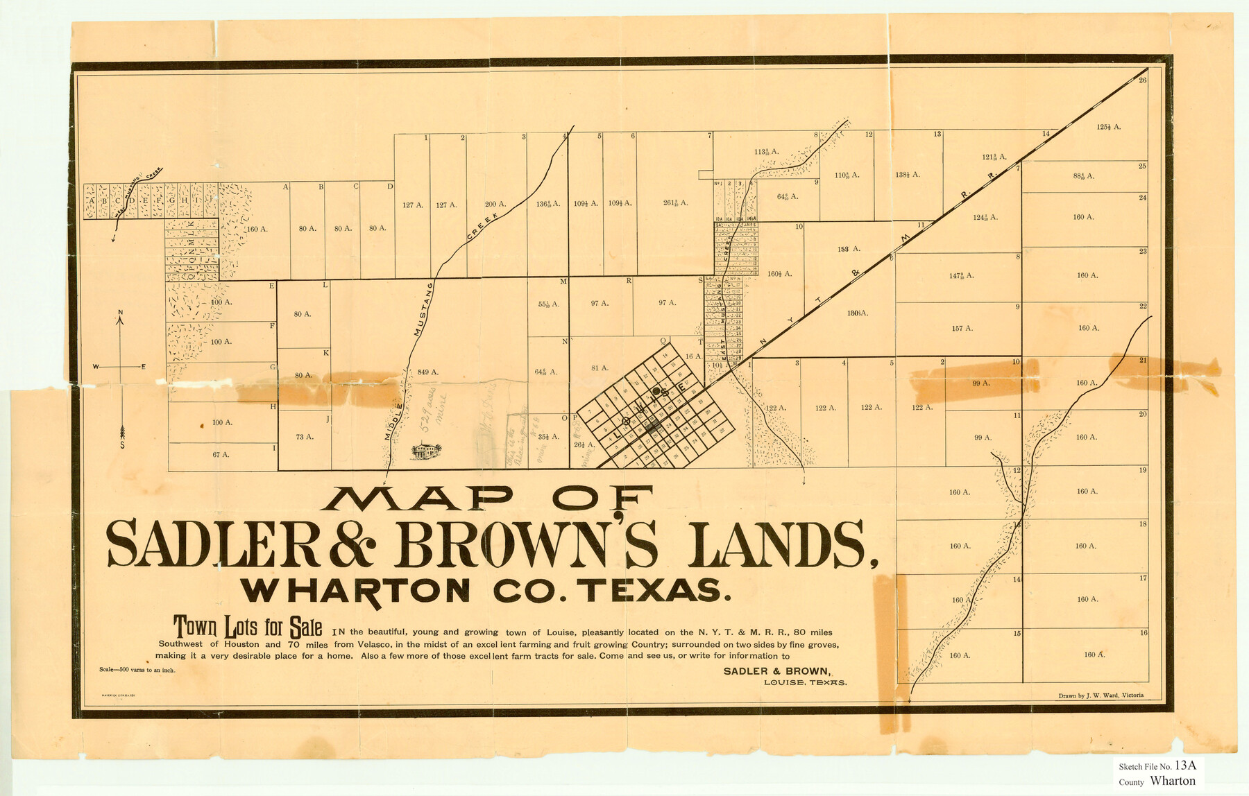 12663, Wharton County Sketch File 13a, General Map Collection