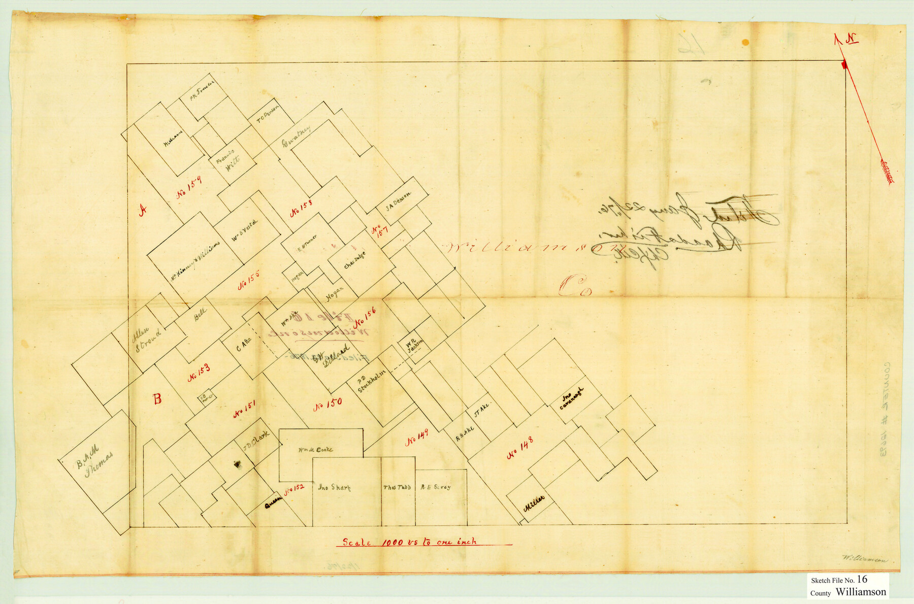 12693, Williamson County Sketch File 16, General Map Collection