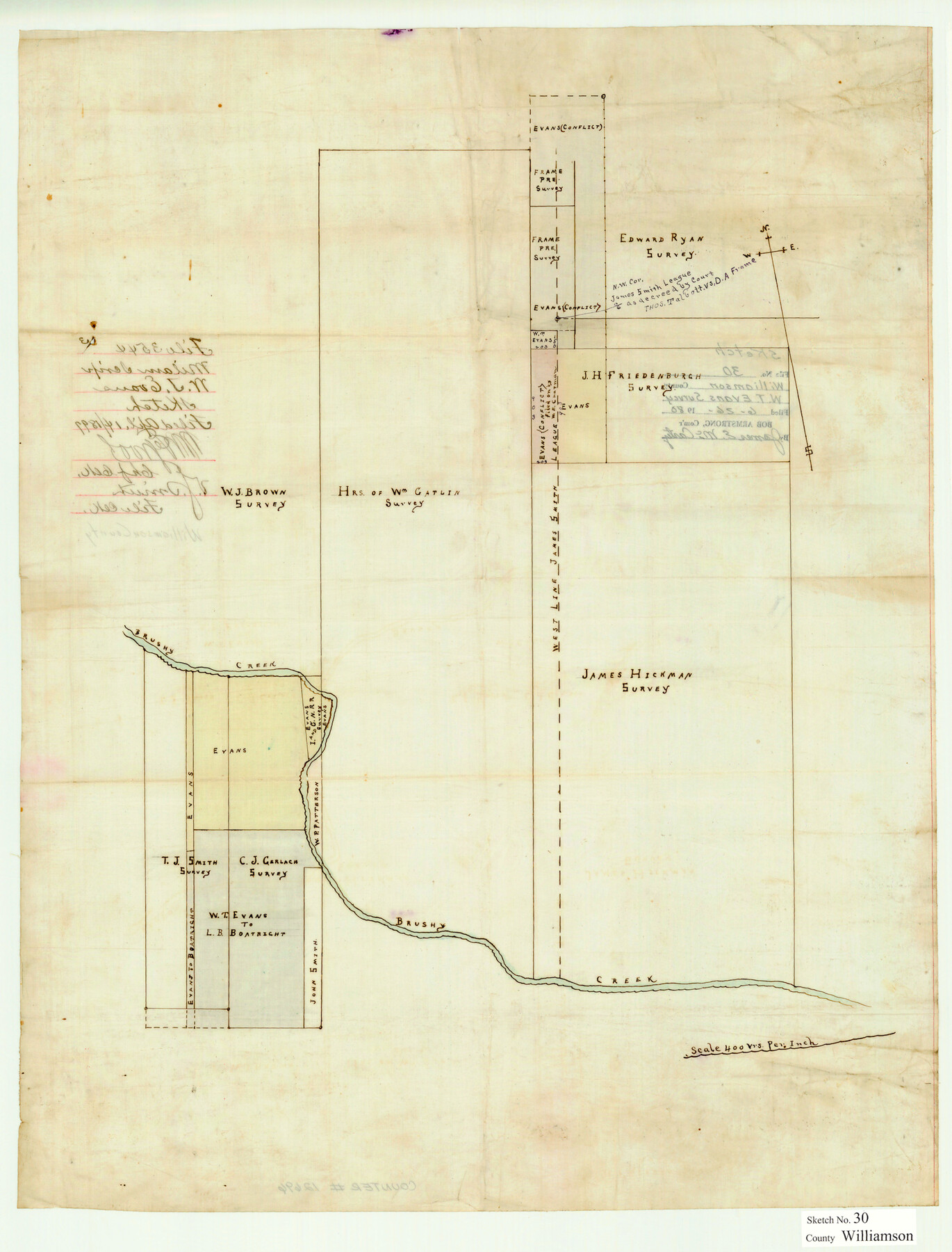 12696, Williamson County Sketch File 30, General Map Collection