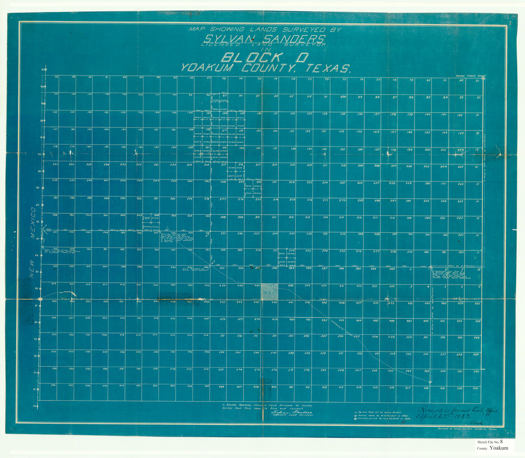 12705, Yoakum County Sketch File 8, General Map Collection