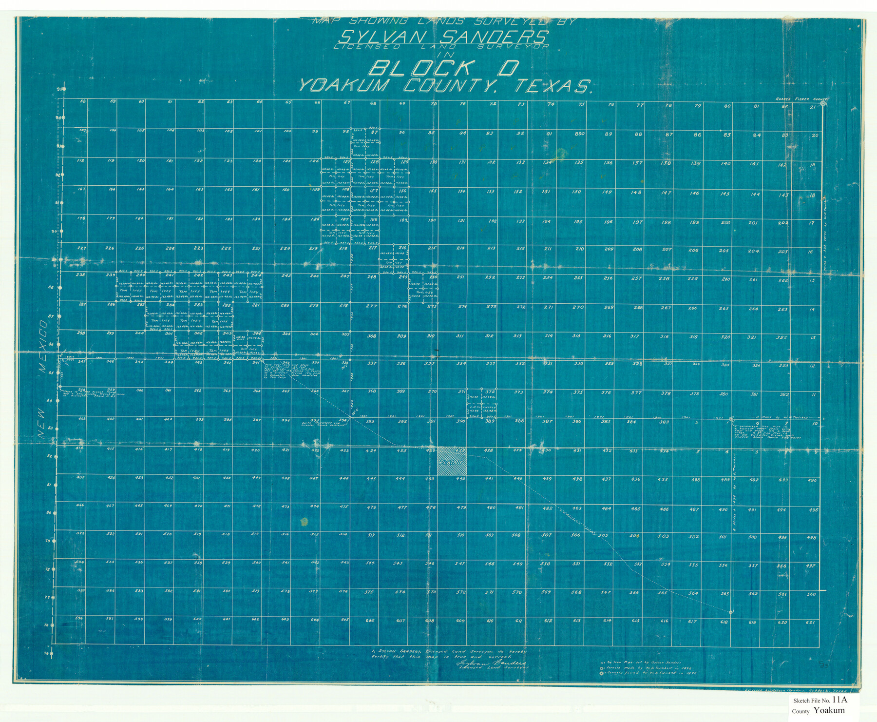 12708, Yoakum County Sketch File 11a, General Map Collection