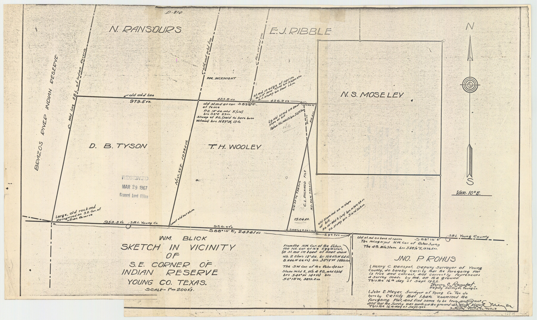 12714, Young County Sketch File 20, General Map Collection