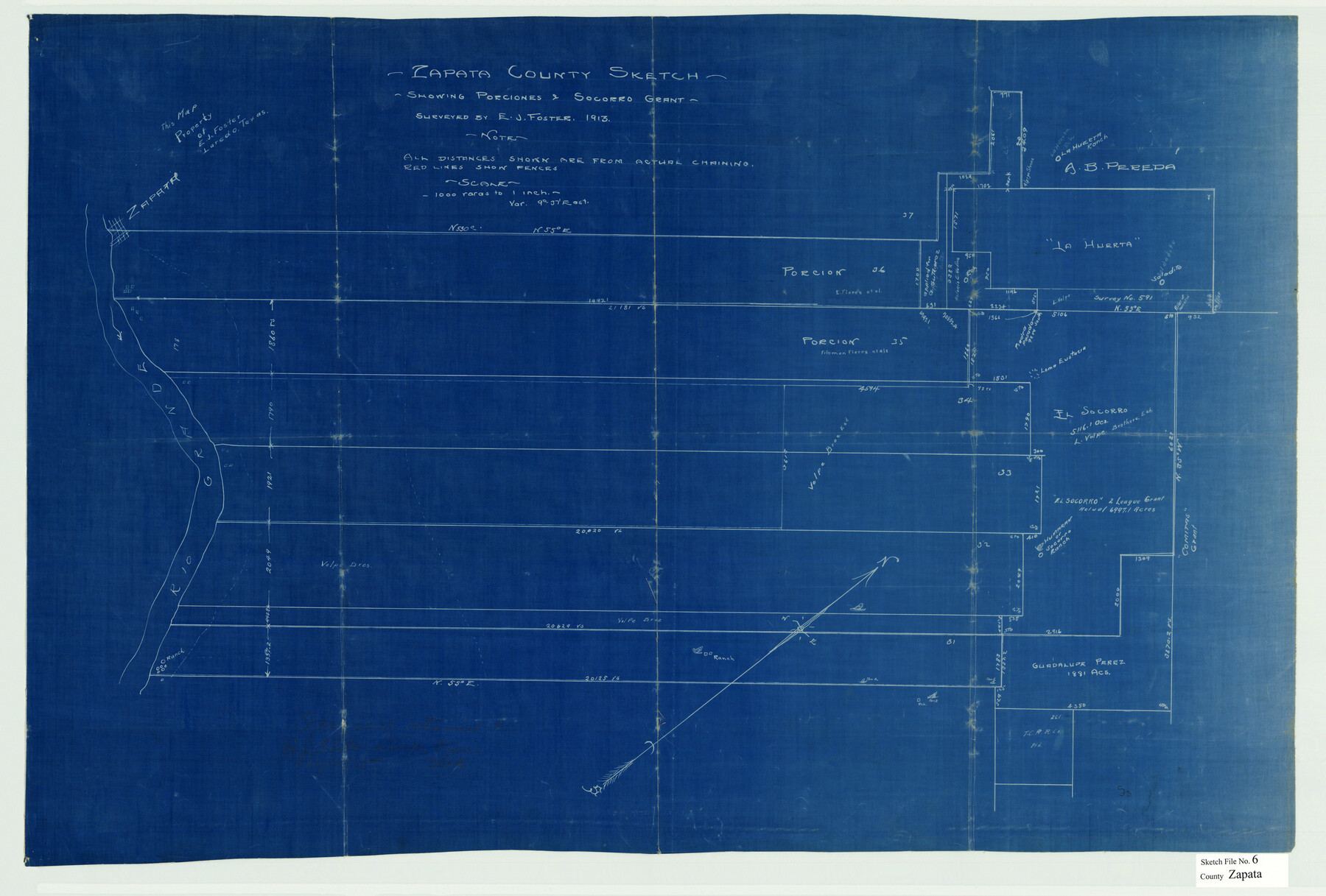 12720, Zapata County Sketch File 6, General Map Collection