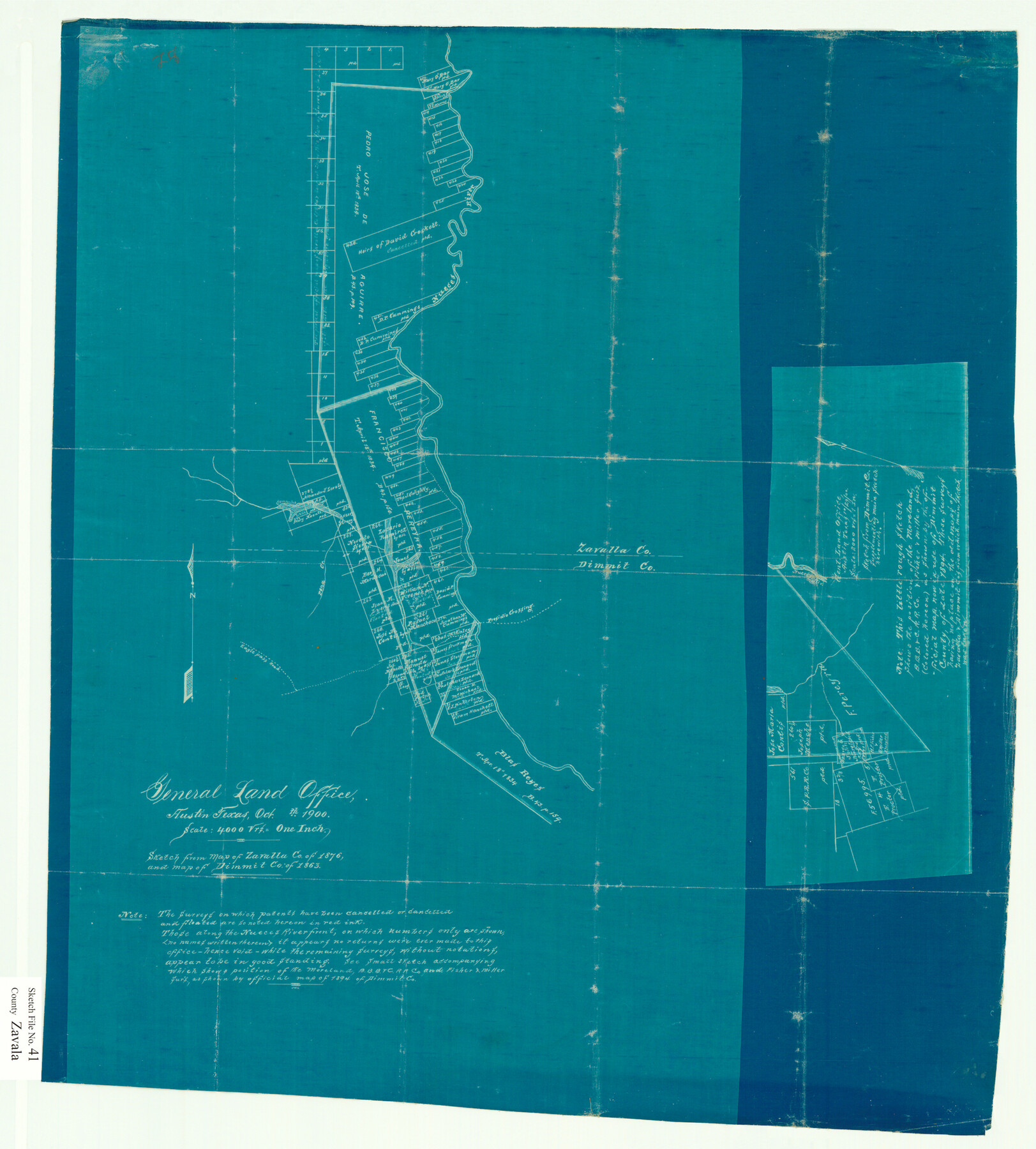 12731, Zavala County Sketch File 41, General Map Collection