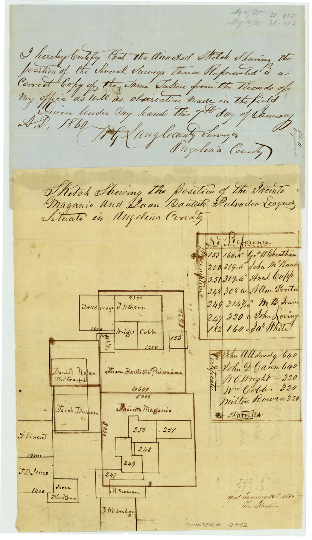 12942, Angelina County Sketch File 11a, General Map Collection