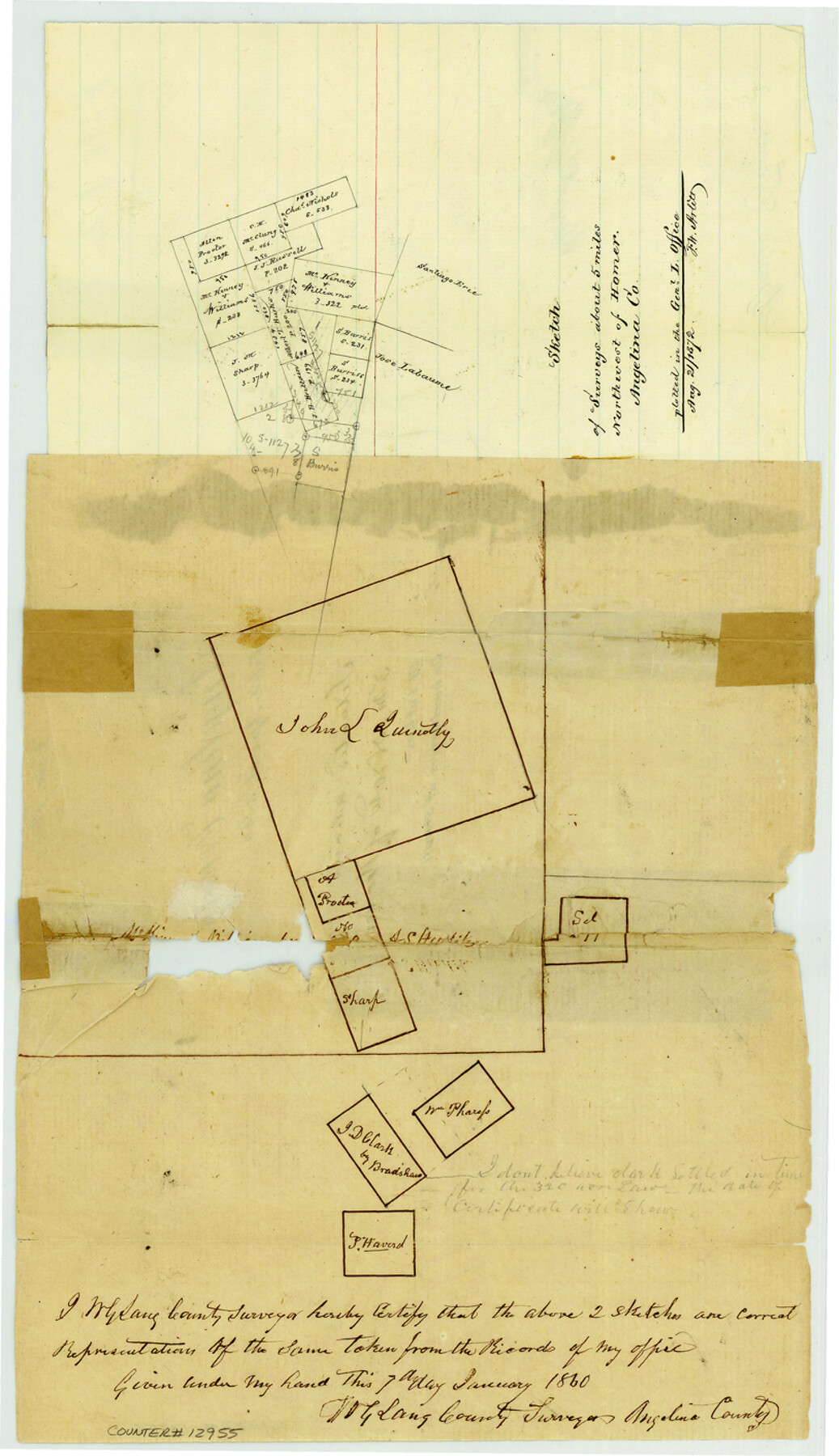 12955, Angelina County Sketch File 12, General Map Collection