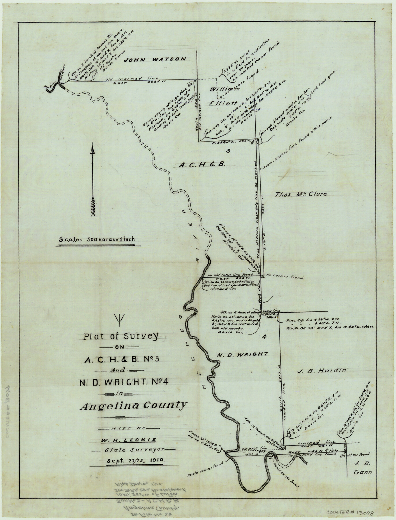 13078, Angelina County Sketch File 28, General Map Collection