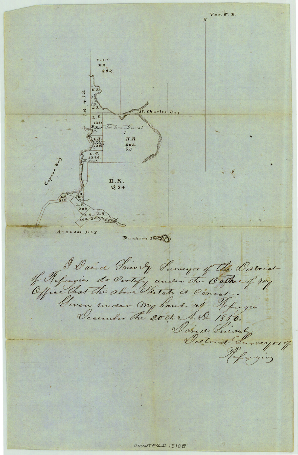 13108, Aransas County Sketch File 5, General Map Collection