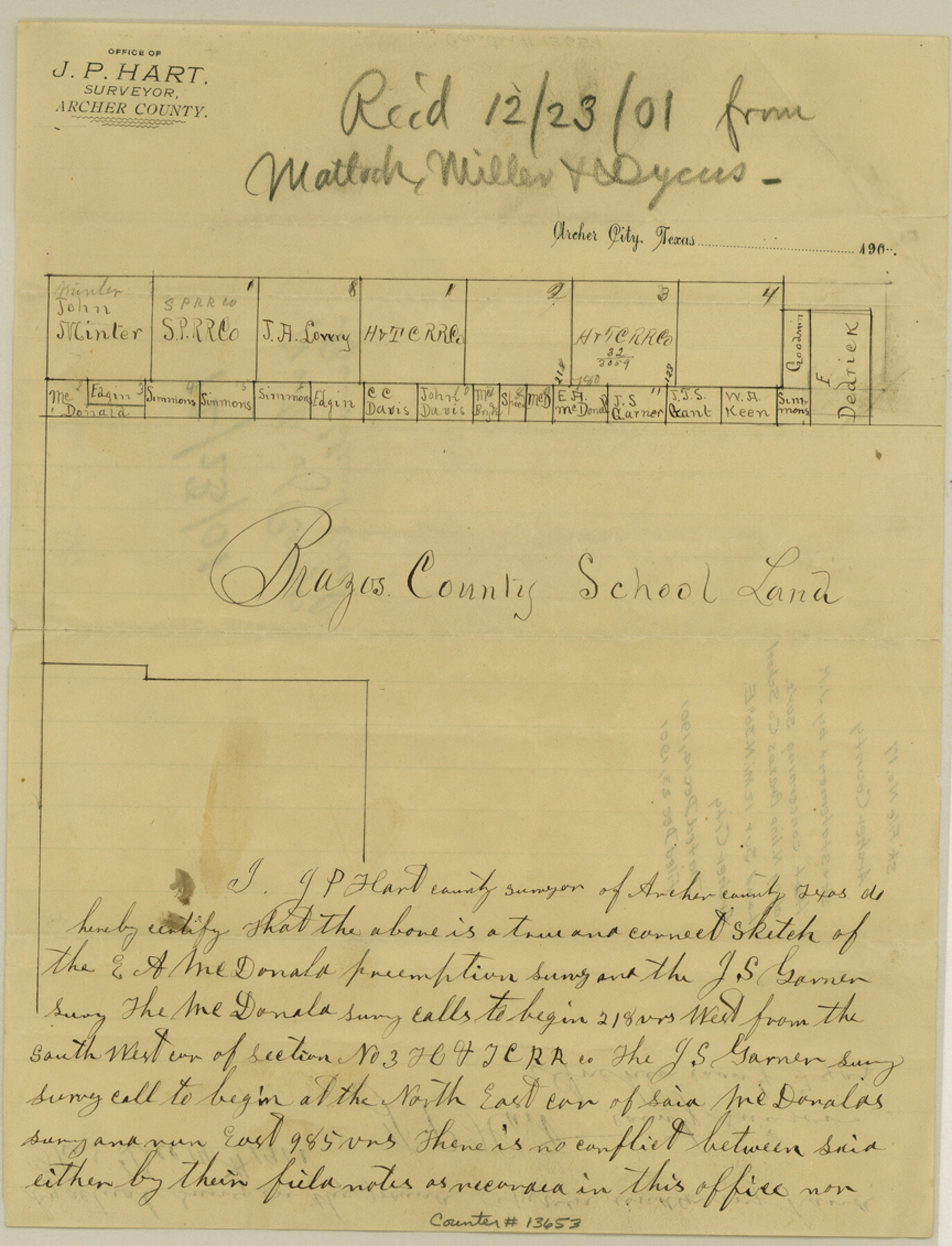 13653, Archer County Sketch File 17, General Map Collection