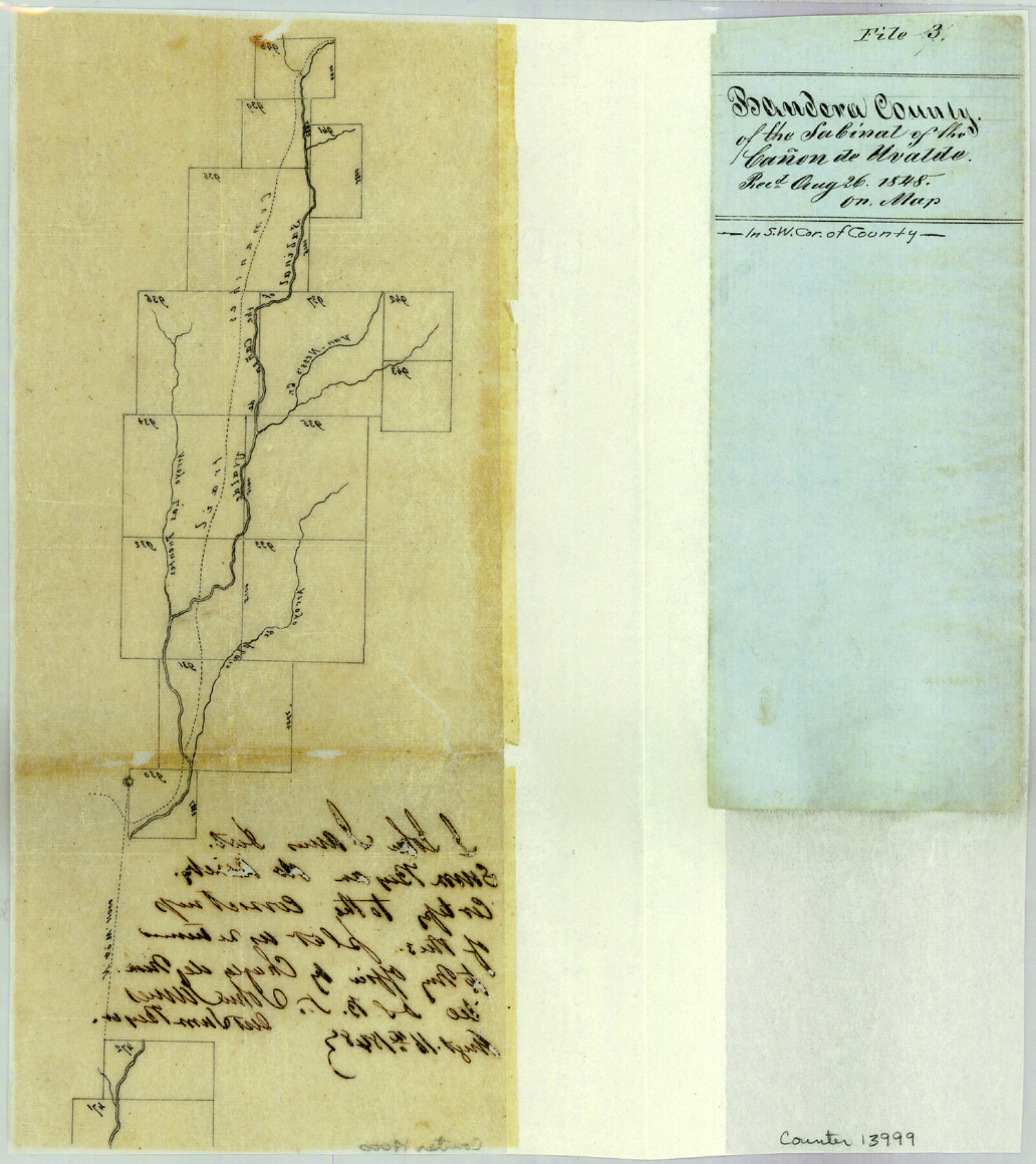 13999, Bandera County Sketch File 3, General Map Collection