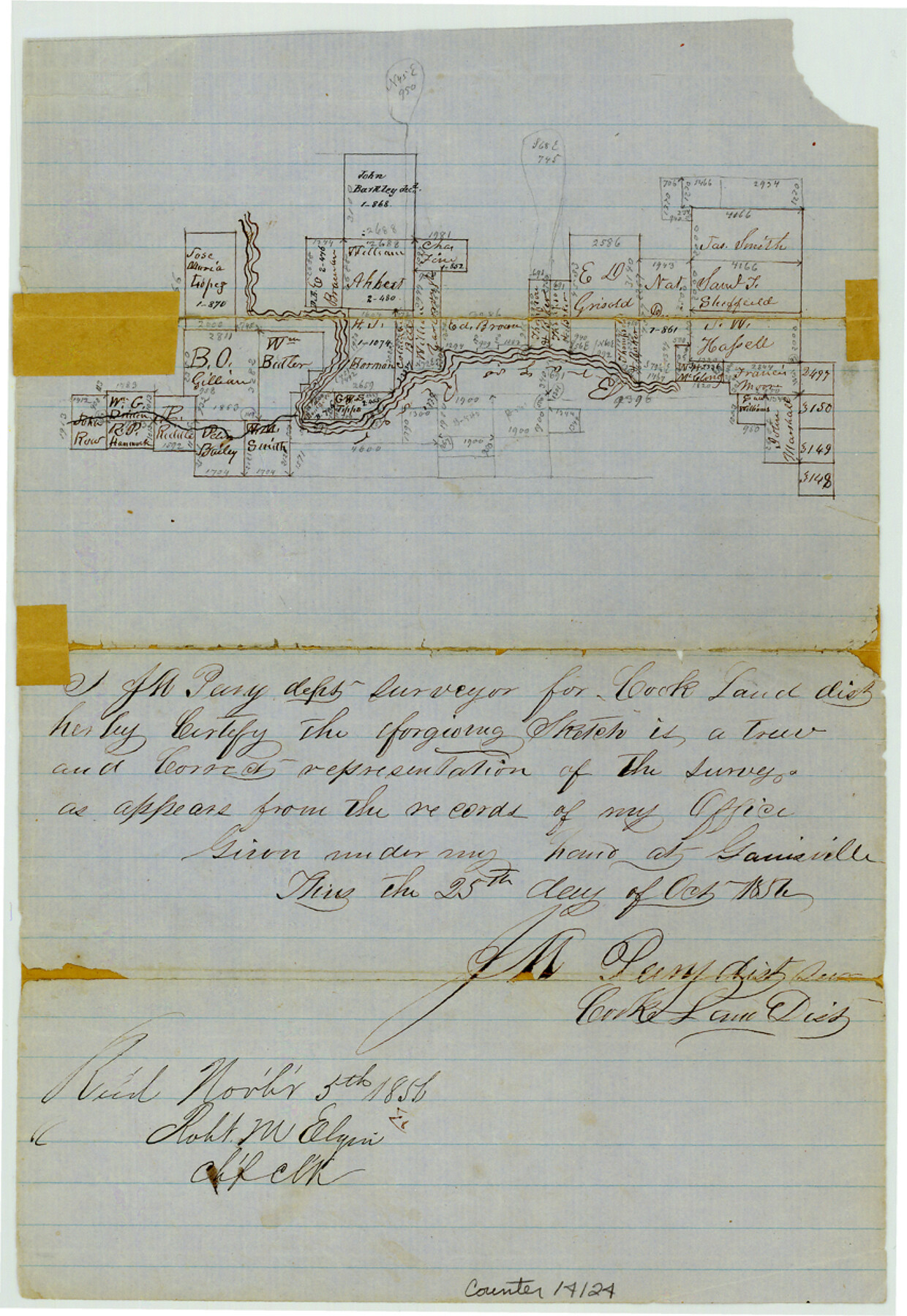 14124, Baylor County Sketch File 3, General Map Collection