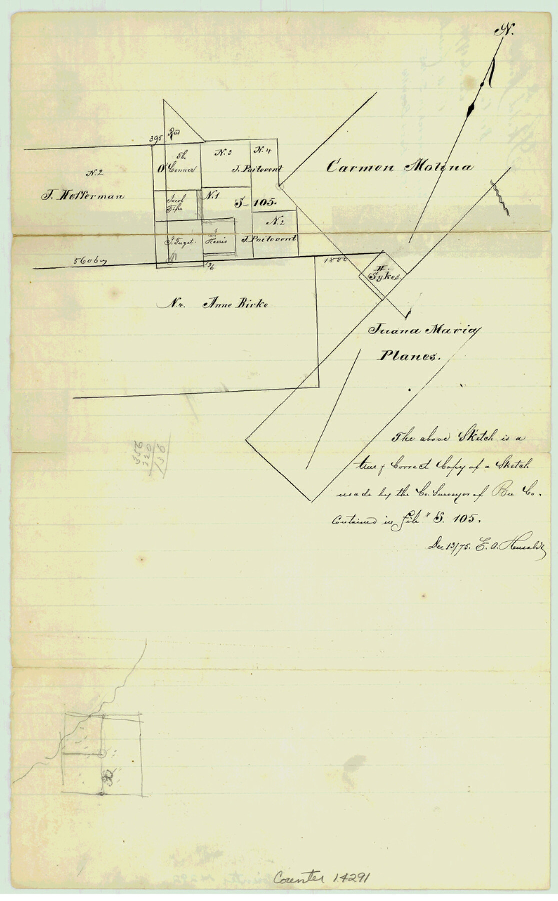 14291, Bee County Sketch File 10, General Map Collection