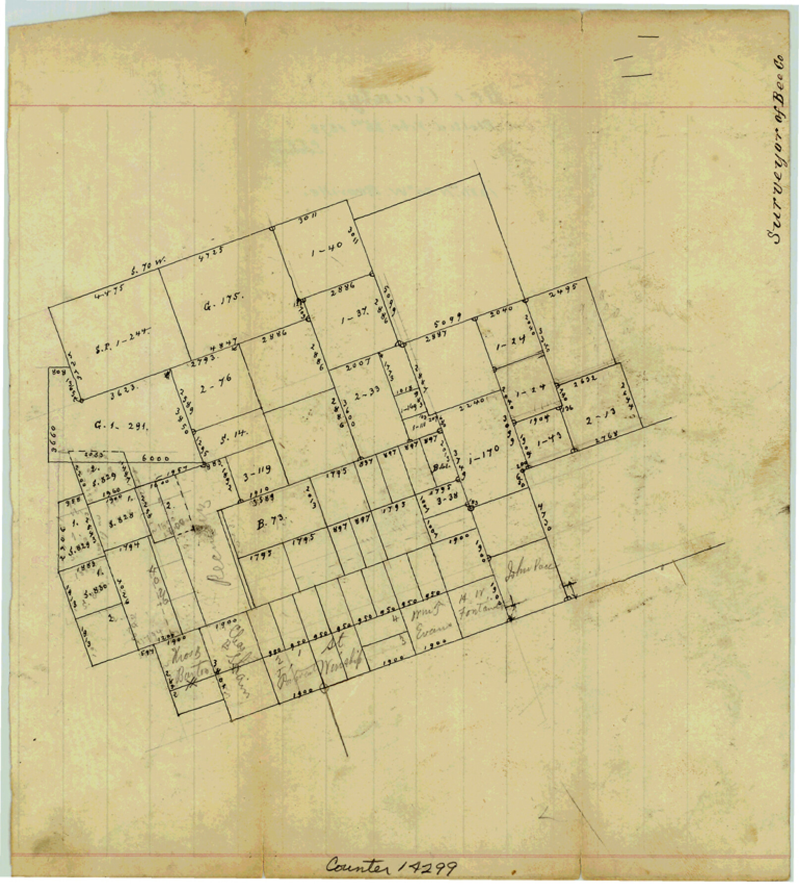 14299, Bee County Sketch File 16, General Map Collection