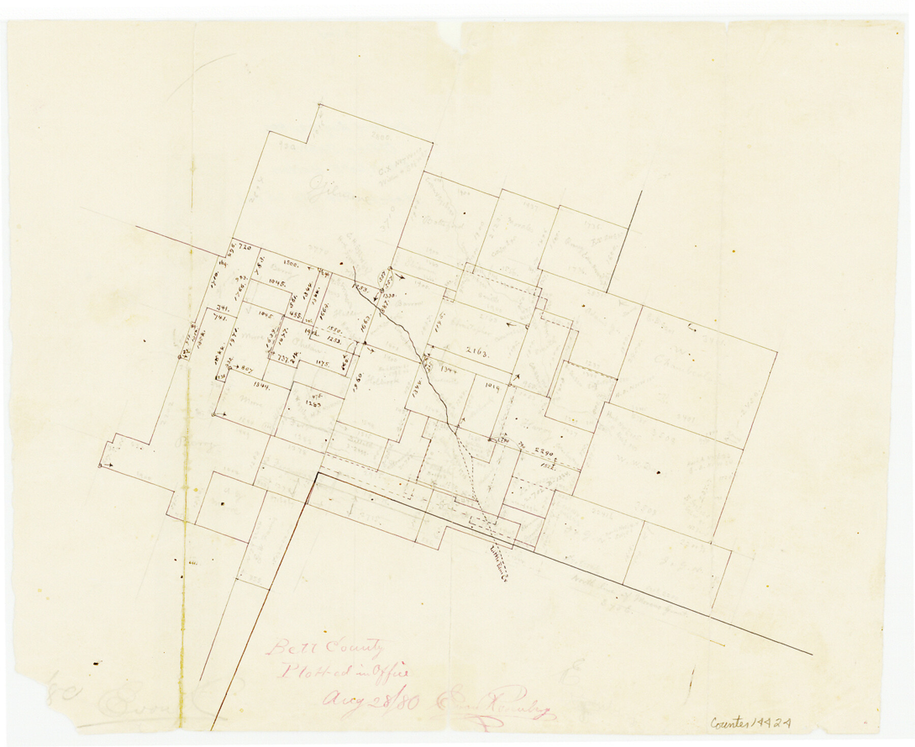 14424, Bell County Sketch File 25a, General Map Collection