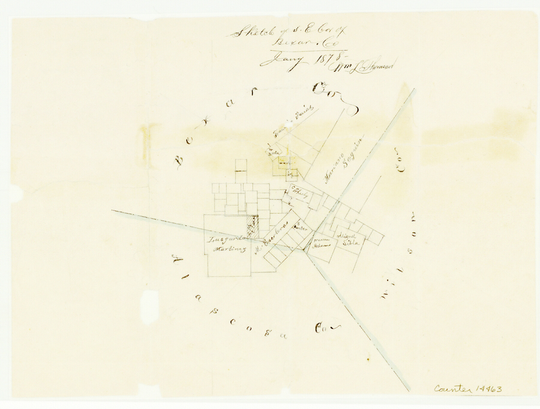 14463, Bexar County Sketch File X, General Map Collection