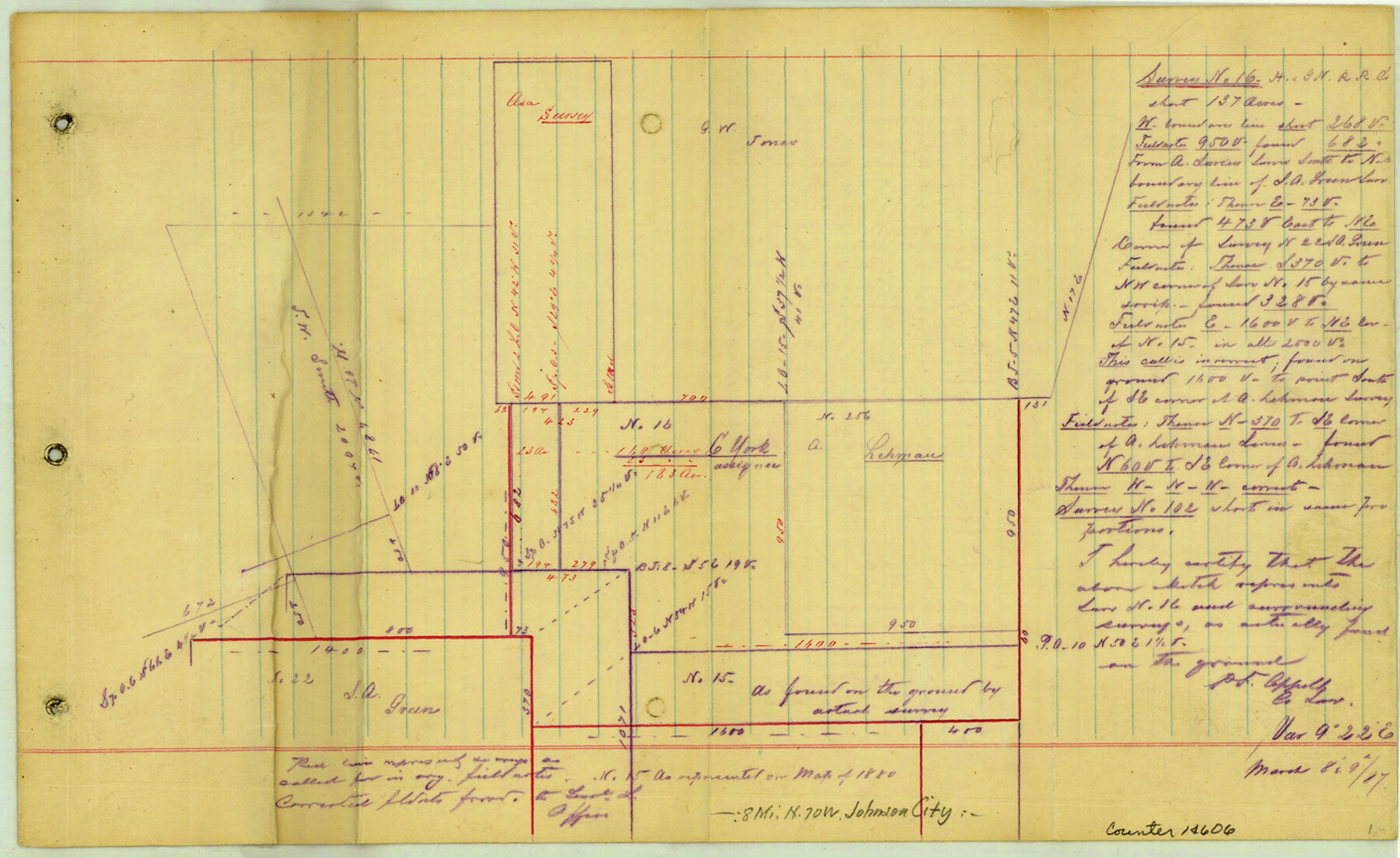 14606, Blanco County Sketch File 23, General Map Collection