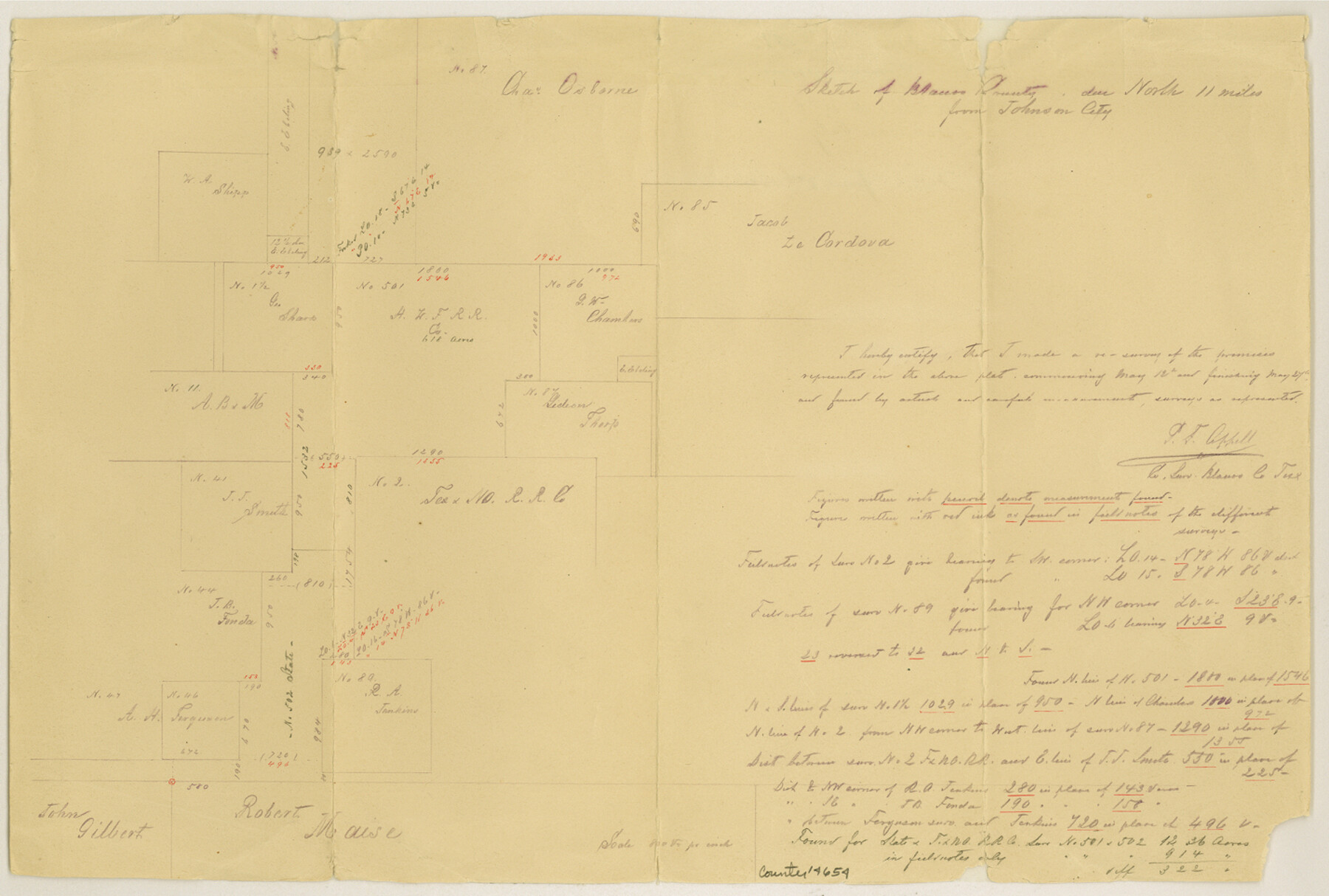 14654, Blanco County Sketch File 41, General Map Collection