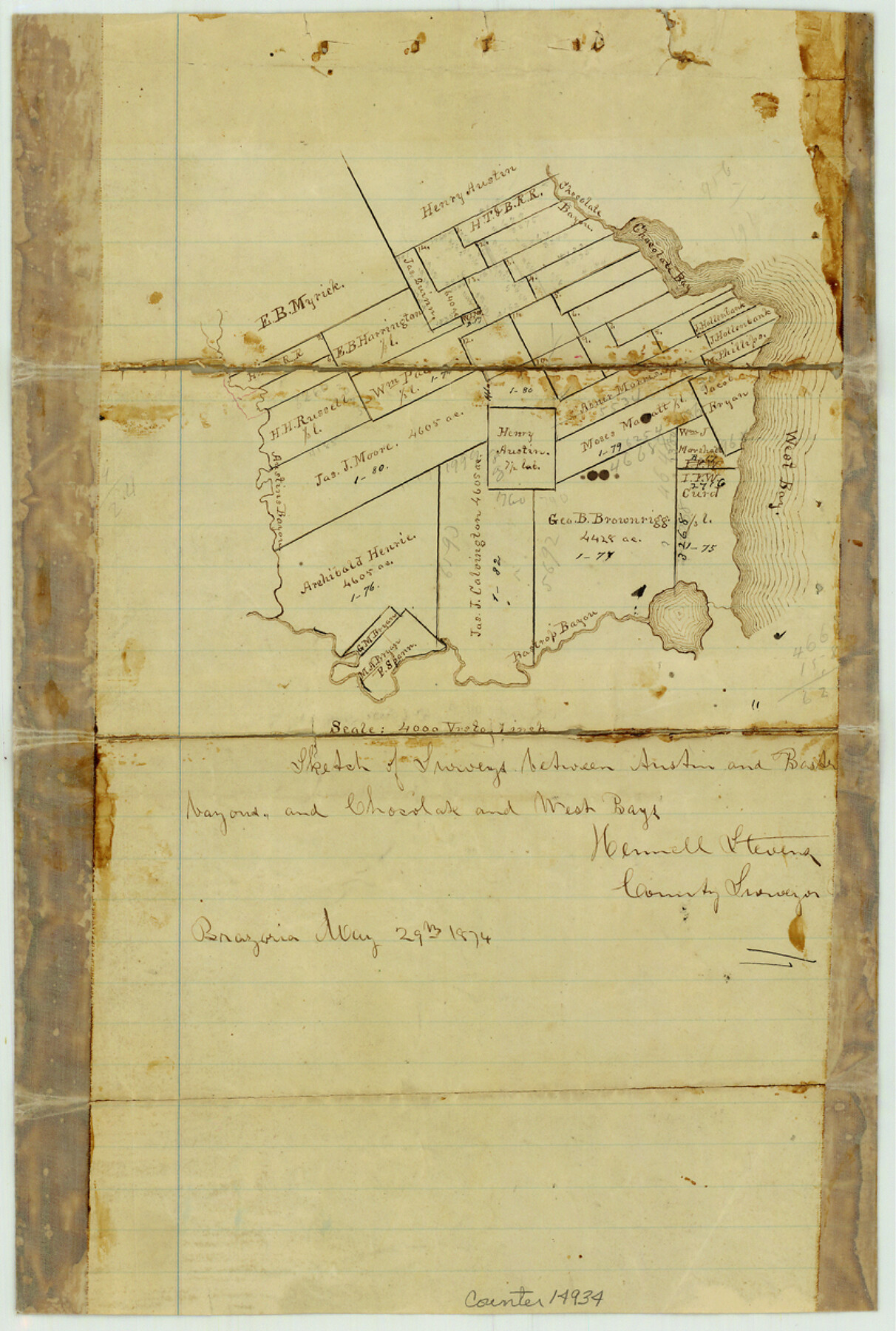 14934, Brazoria County Sketch File 8, General Map Collection