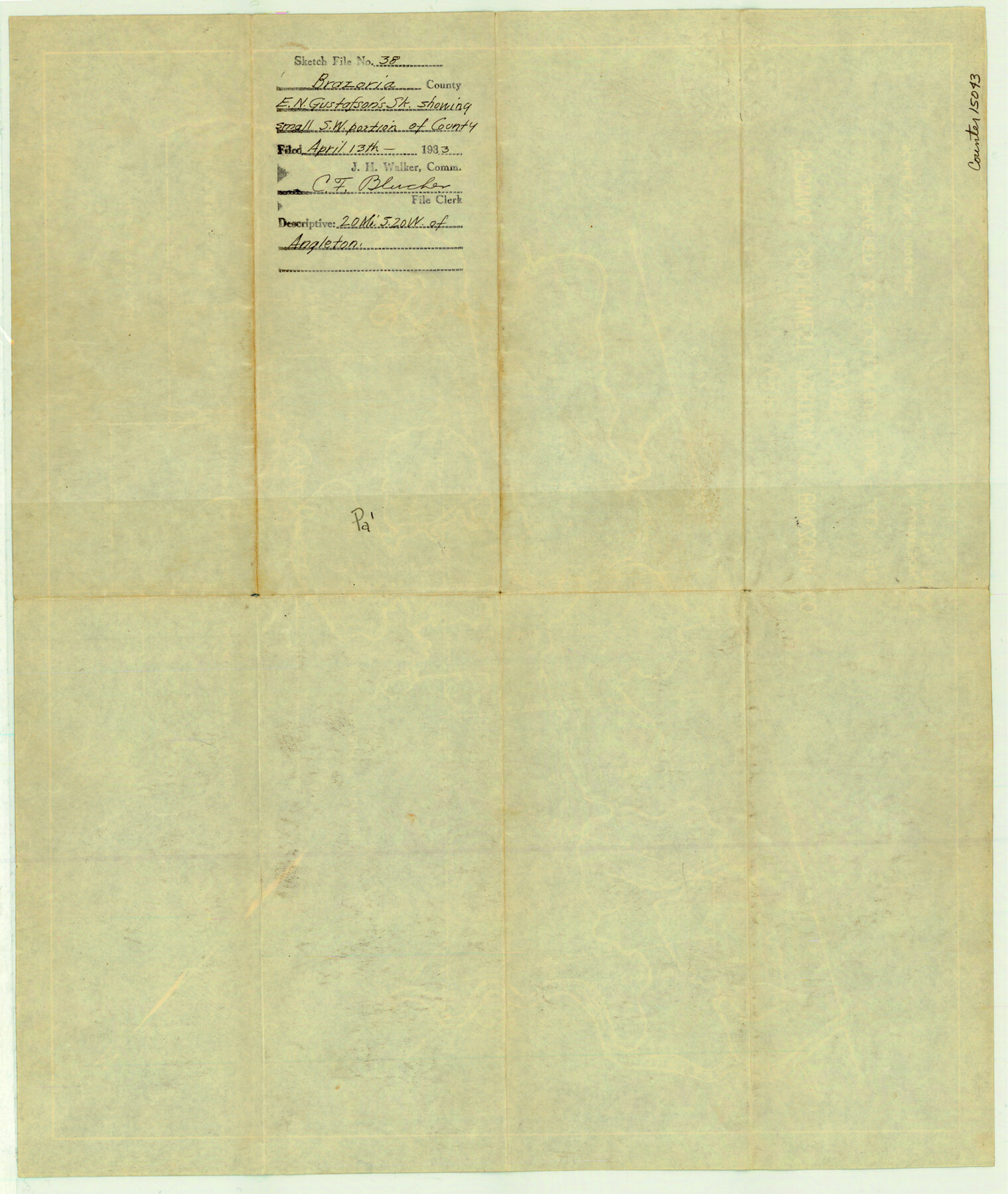 15043, Brazoria County Sketch File 38, General Map Collection