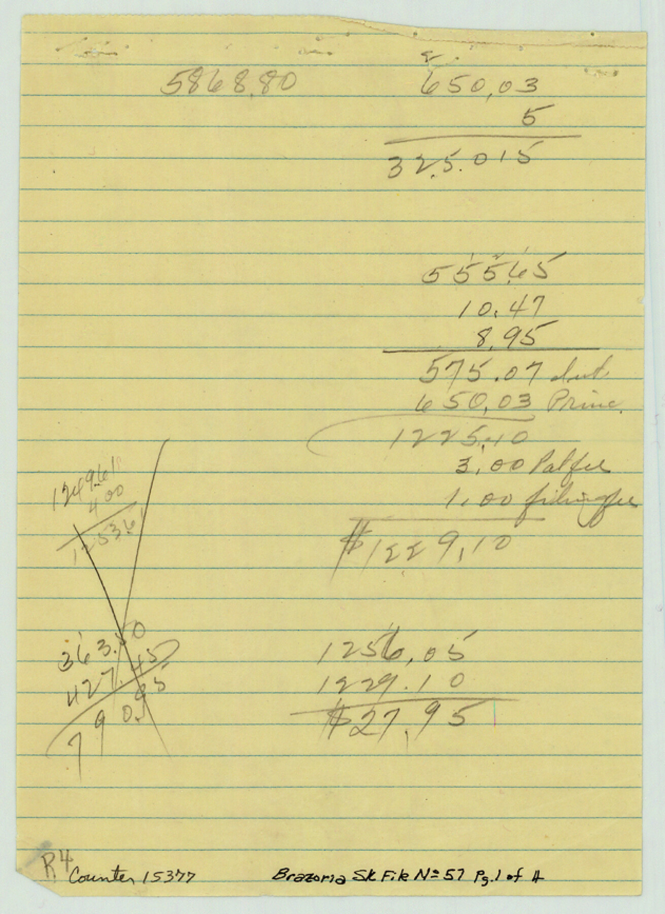 15377, Brazoria County Sketch File 57, General Map Collection