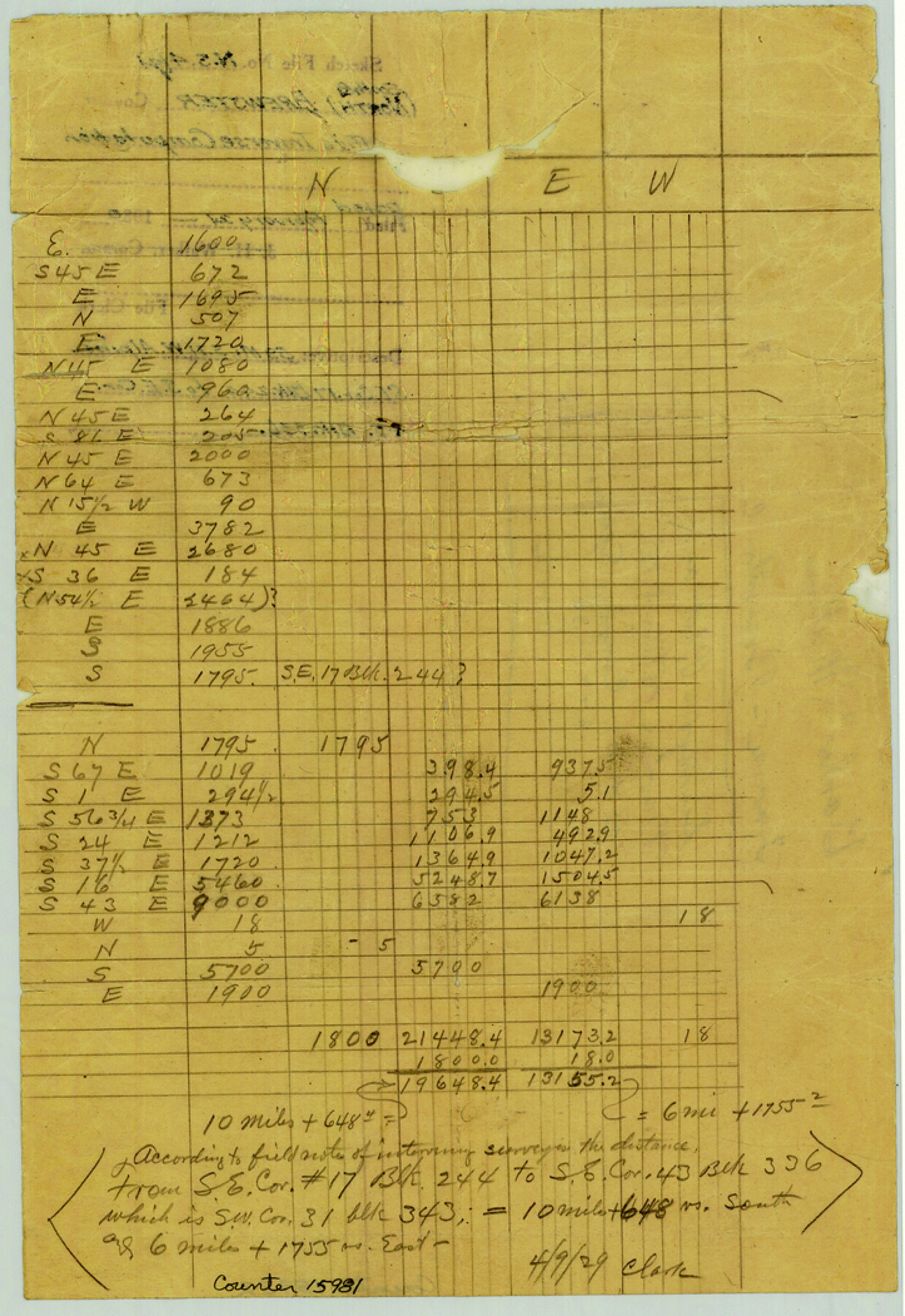 15981, Brewster County Sketch File NS-4g, General Map Collection