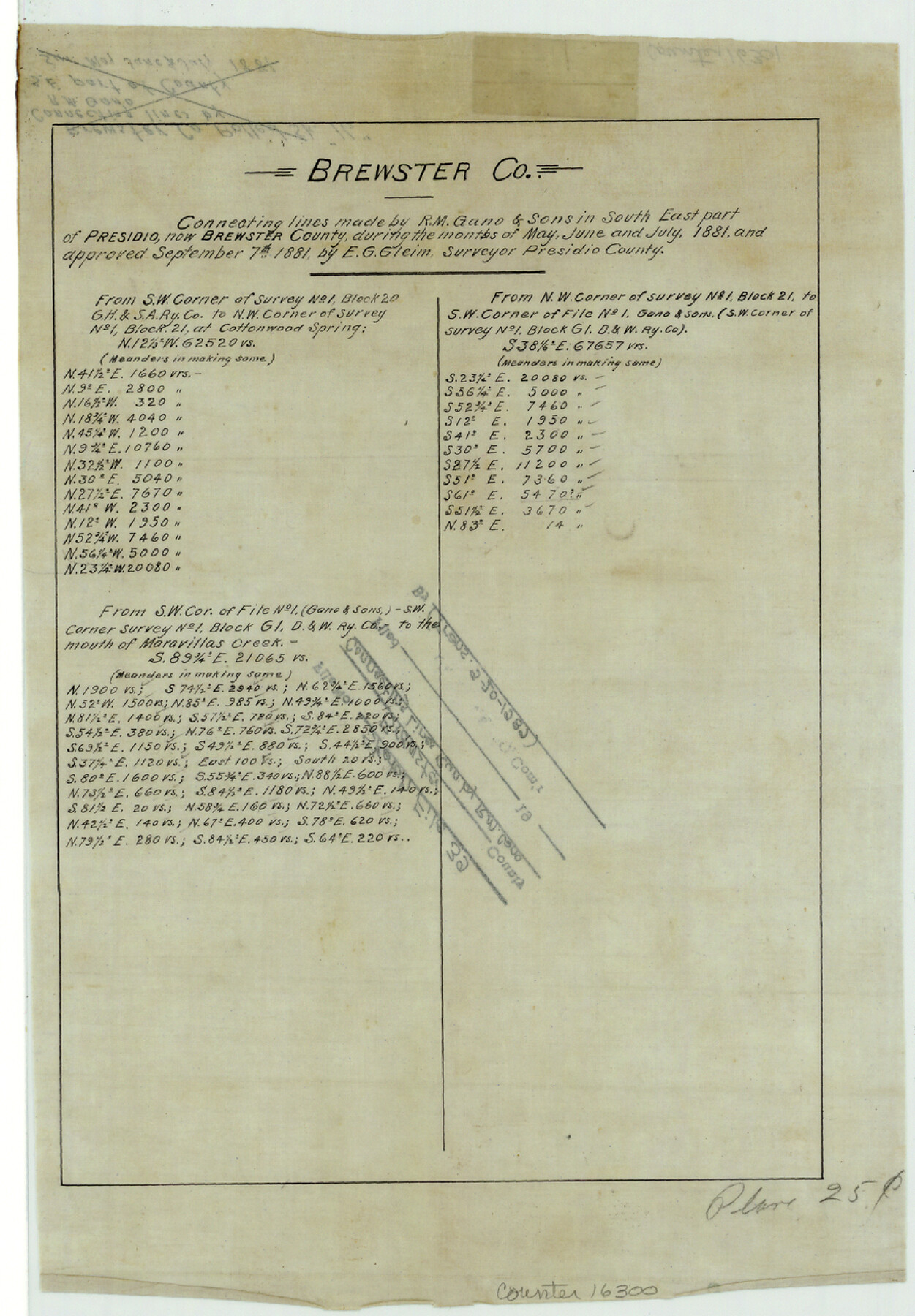 16300, Brewster County Sketch File 39, General Map Collection