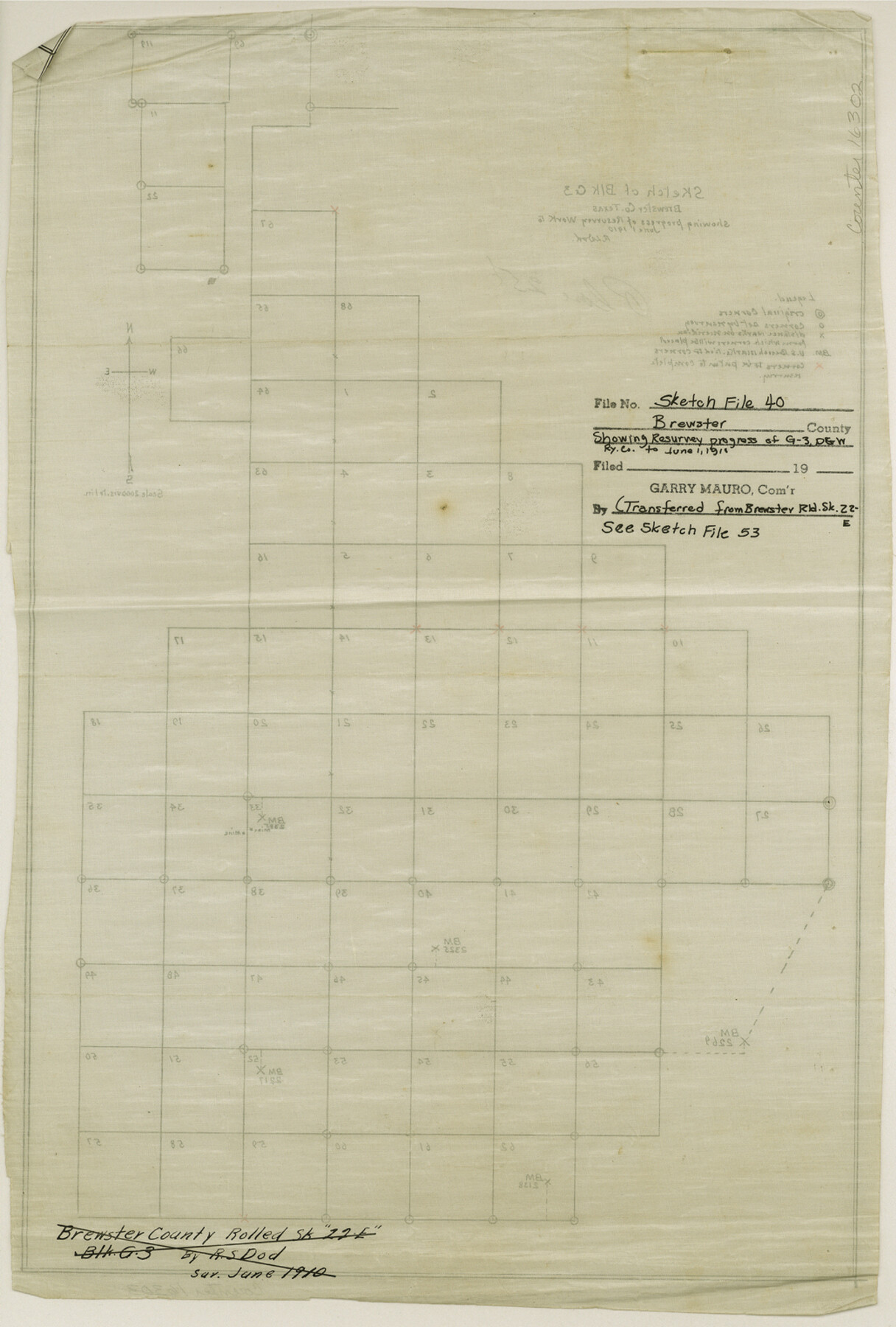 16302, Brewster County Sketch File 40, General Map Collection