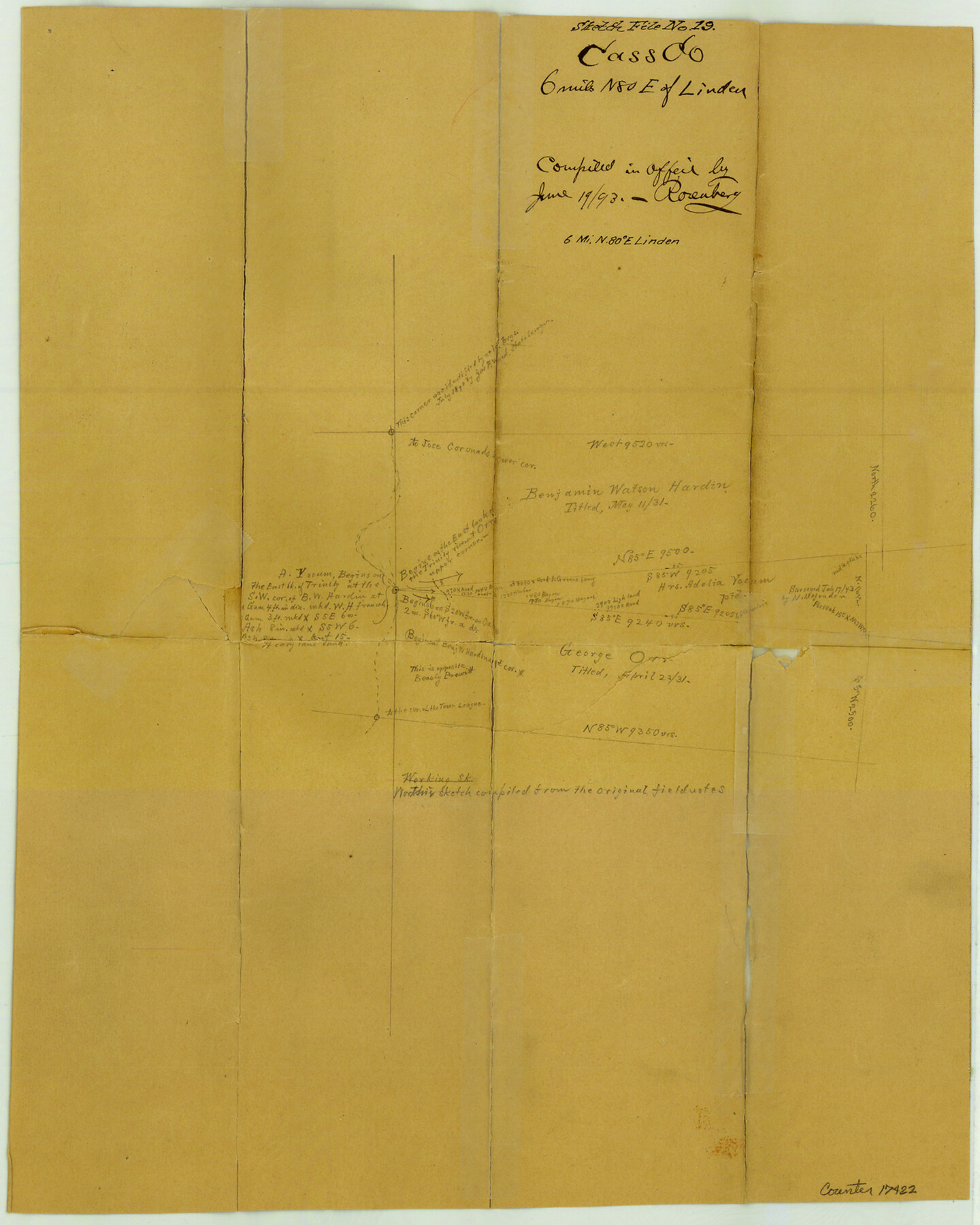 17422, Cass County Sketch File 19, General Map Collection