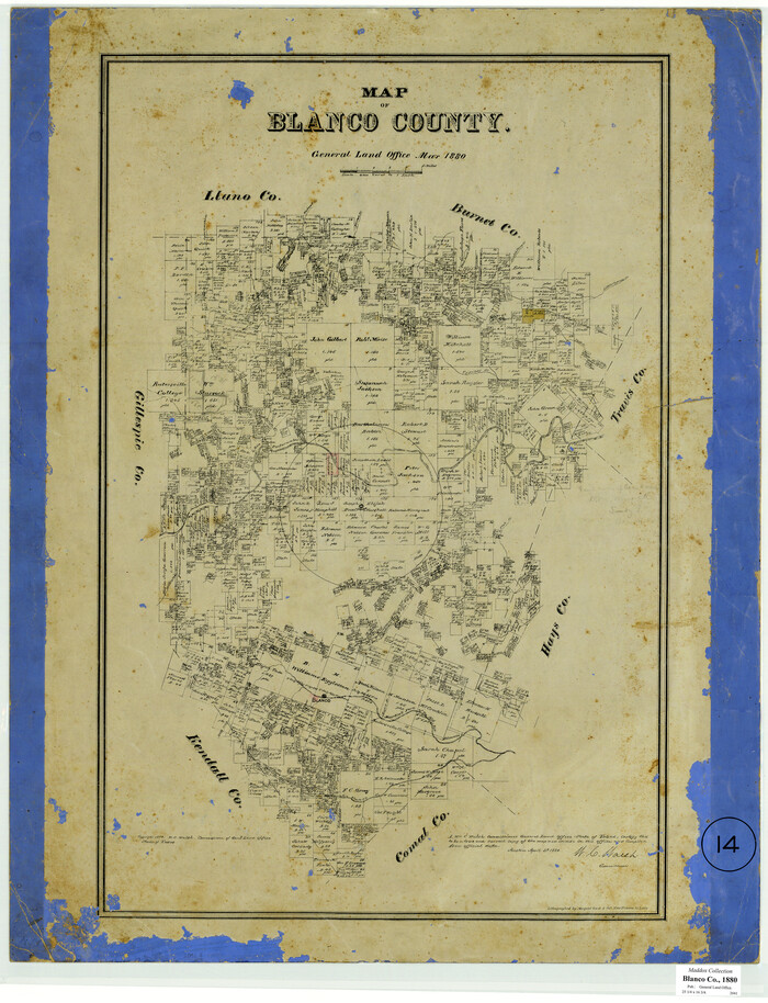 406, Map of Blanco County, Texas, Maddox Collection