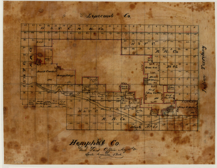 484, [Sketch of surveys north of Canadian River, Hemphill County, Texas], Maddox Collection