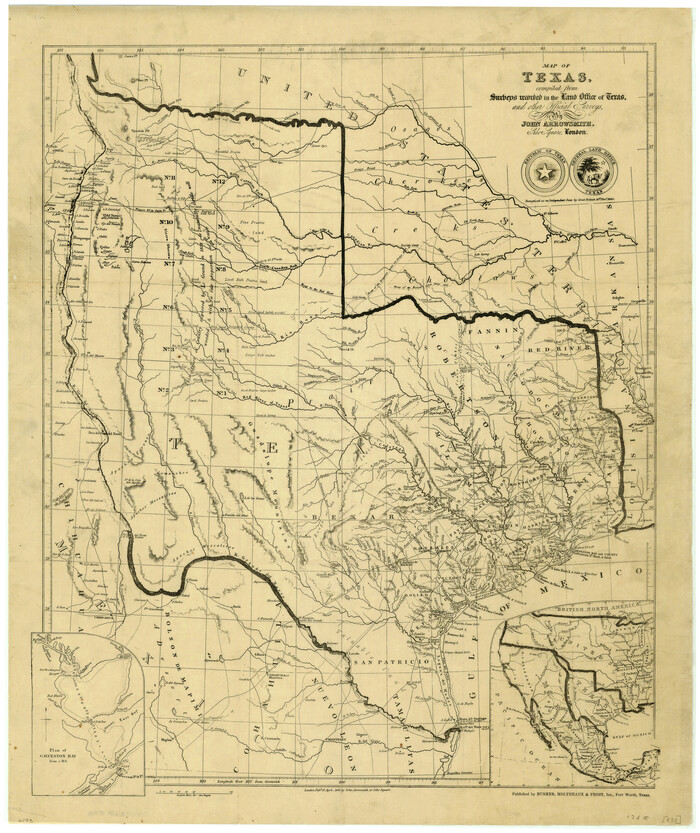 538, Map of Texas Compiled from Surveys recorded in the Land Office of Texas, Maddox Collection