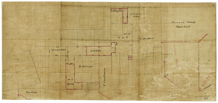 389, [Surveying sketch of P. Castleman, H. George, et al in Wichita County], Maddox Collection