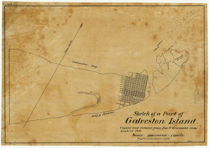 430, Sketch of a part of Galveston Island, Maddox Collection