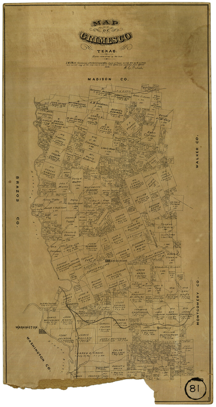 432, Map of Grimes County, Texas, Maddox Collection
