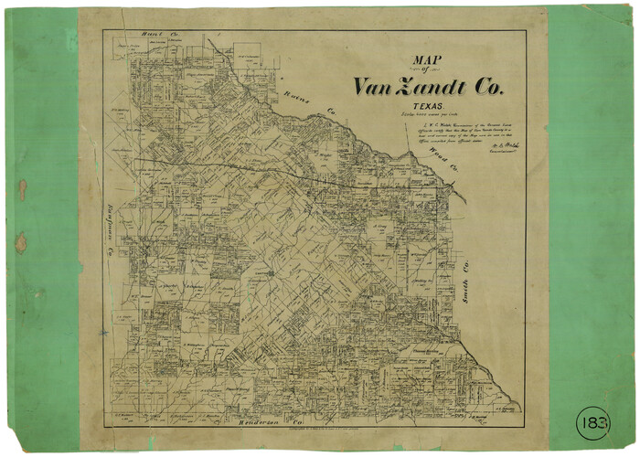443, Map of Van Zandt County, Texas, Maddox Collection