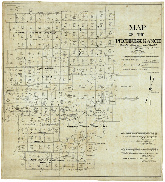 4490, Map of the Pitchfork Ranch, Maddox Collection
