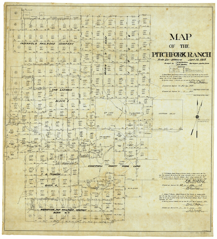 4490, Map of the Pitchfork Ranch, Maddox Collection