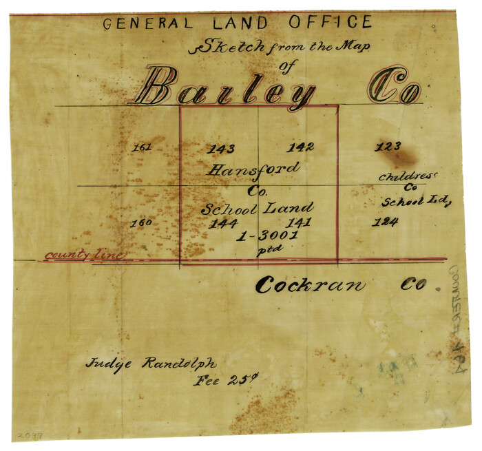 464, Sketch from the map of Bailey Co., Maddox Collection