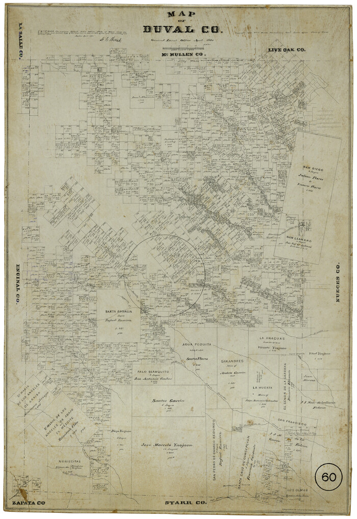 5030, Map of Duval County, Texas, Maddox Collection
