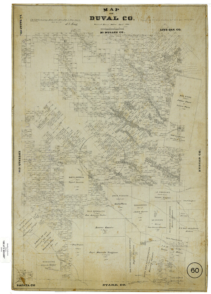 5030, Map of Duval County, Texas, Maddox Collection