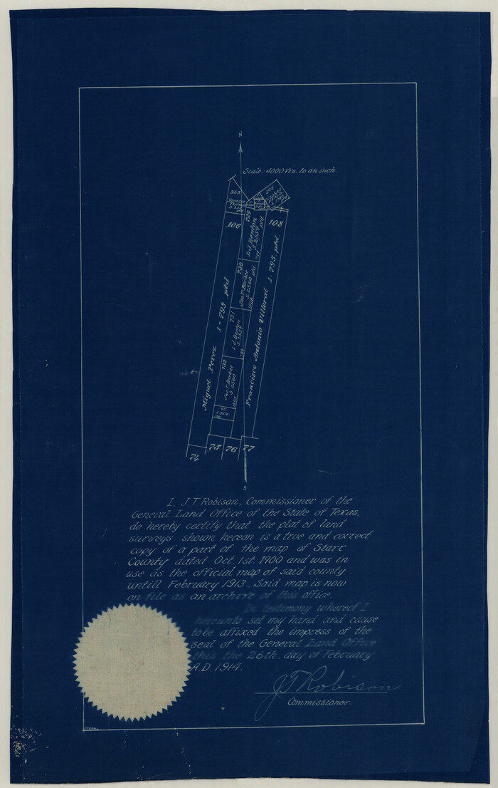 5074, [Sketch of surveys between Miguel Perez and Francisco Antonio Villareal grants, Starr County], Maddox Collection