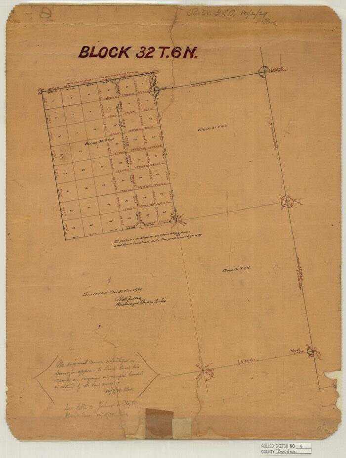 5156, Borden County Rolled Sketch 6, General Map Collection
